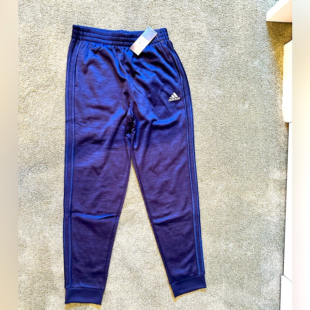 NWT Adidas Tricot joggers - Navy- Big Boys Sz L (14/16)